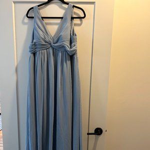 Azazie Dusty Blue Maternity Dress Size A12